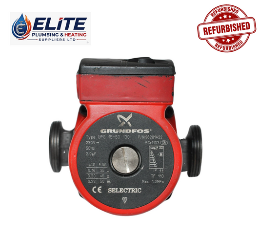 Grundfos UPS 15-50/60 (130) Heating Circulator Pump 240V 96281422 (Refurbished)